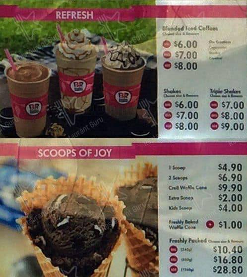 Baskin-Robbins Labrador меню
