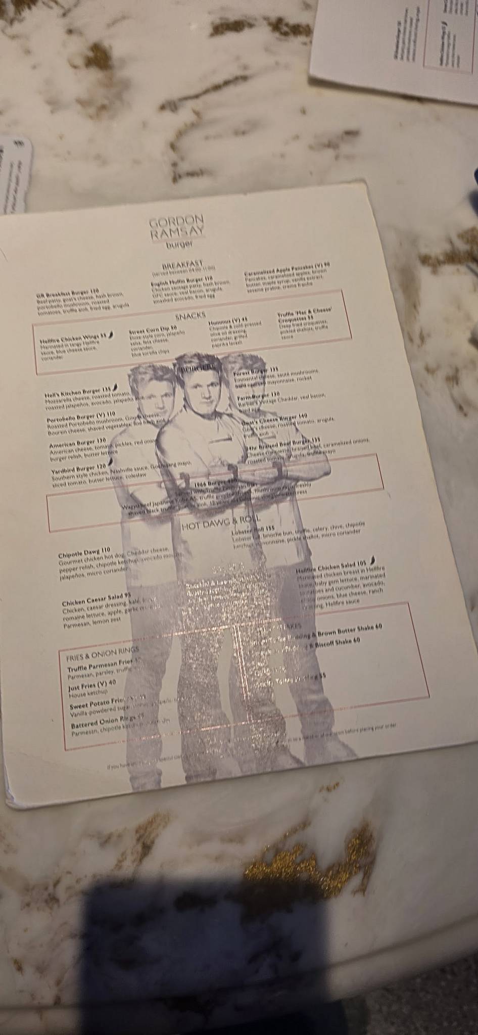 Gordon Ramsay Burger меню