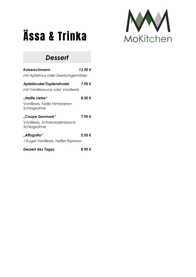 MoKitchen меню