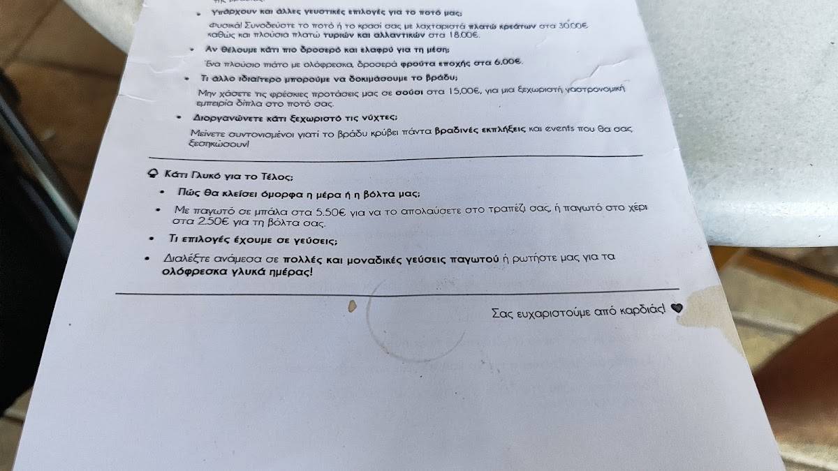 Γραμματόσημο Καφέ меню