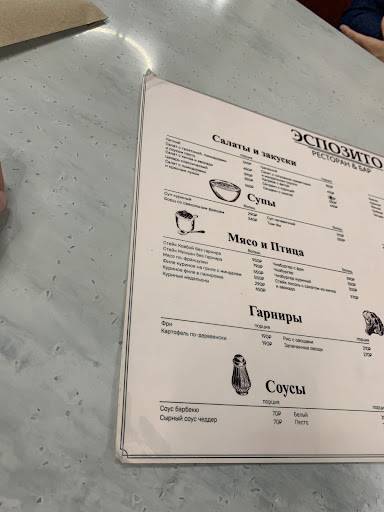 Рафаэле Эспозито меню