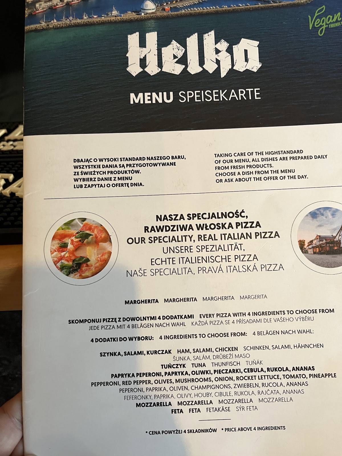 Helka меню