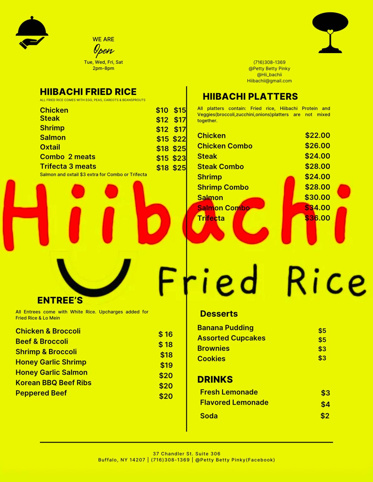 Hiibachi Fried Rice меню