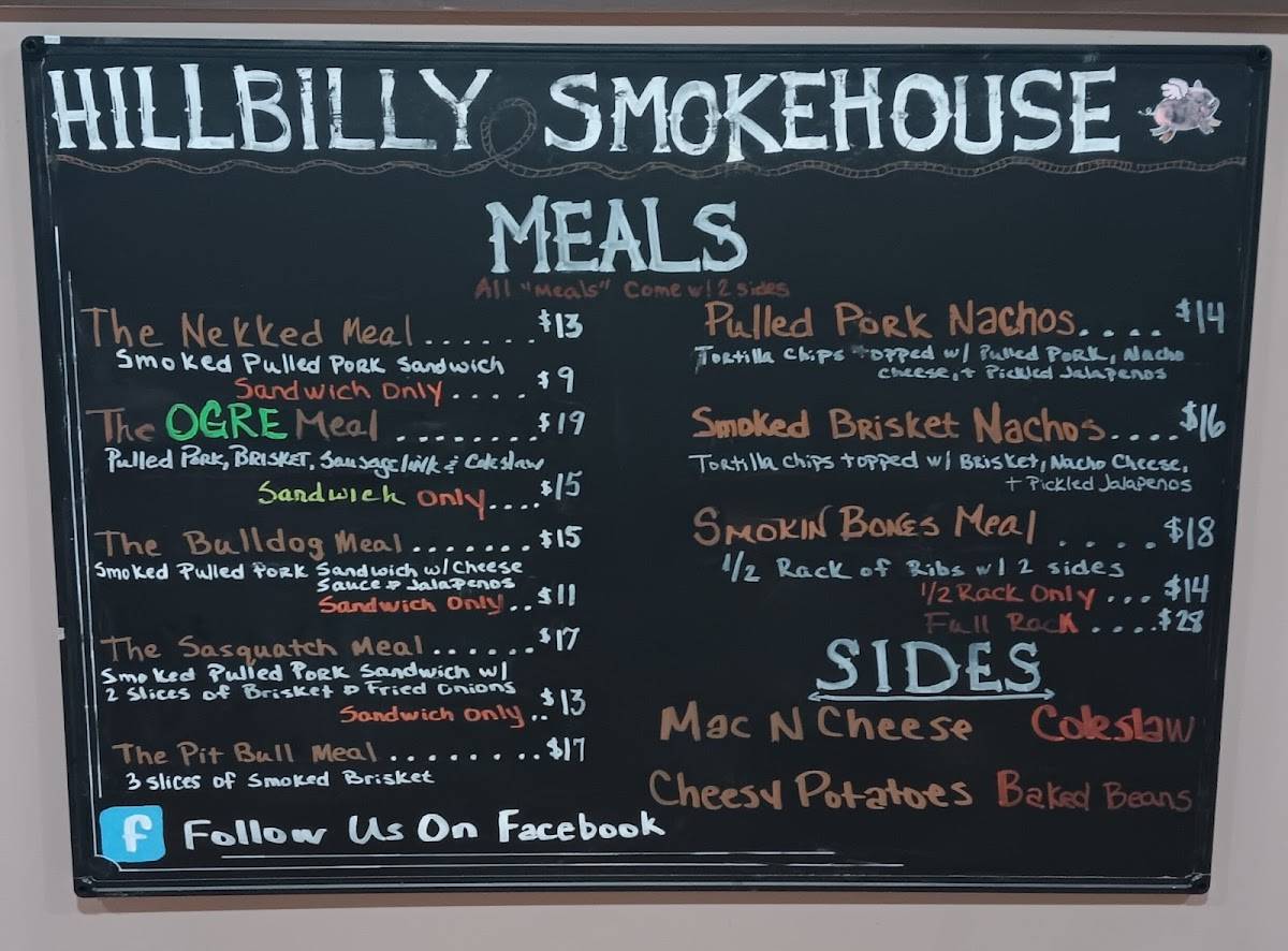 Hillbilly Smokehouse меню