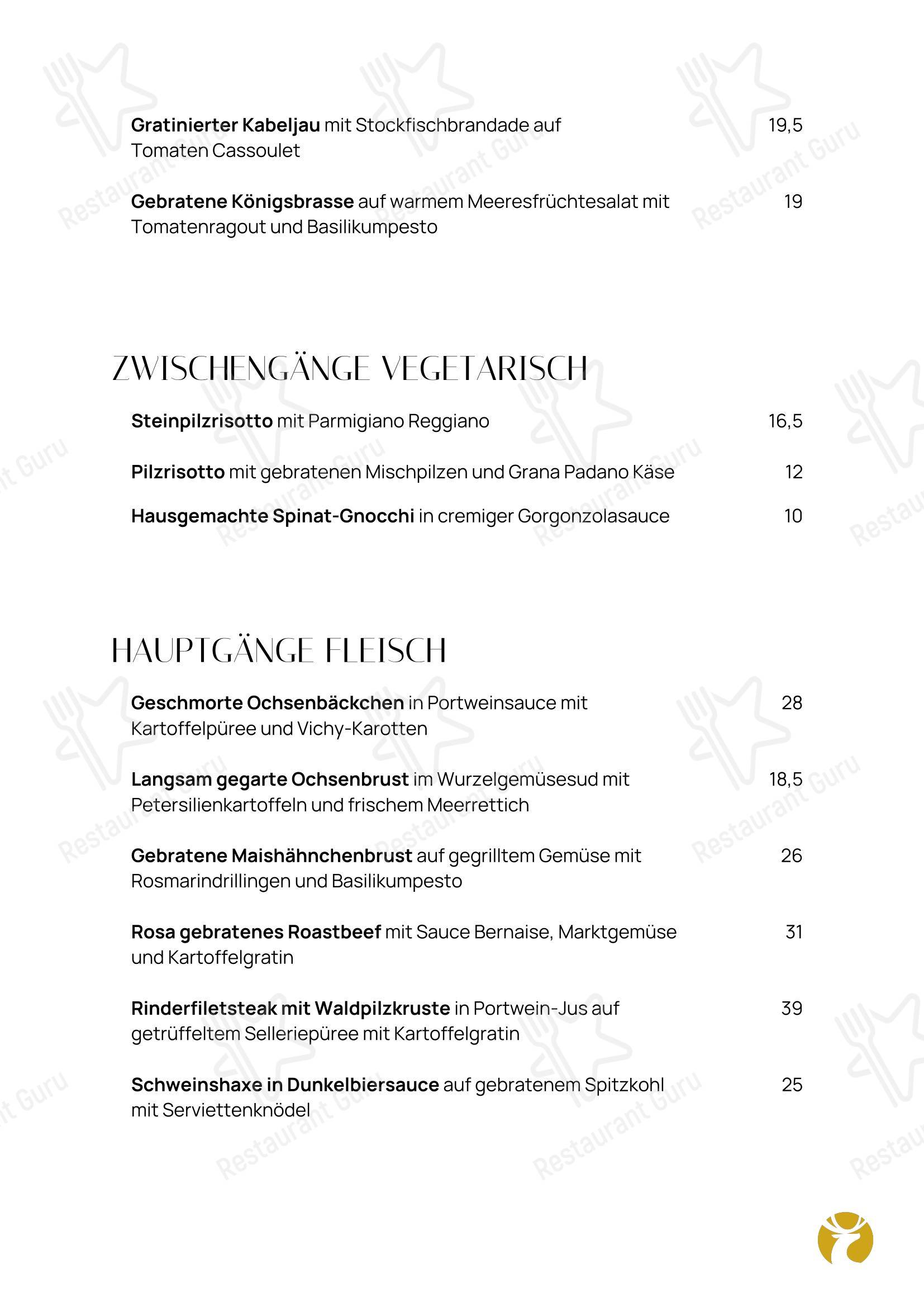 Меню стейк хауса Hirscheck Ravensburg - Меню напитков