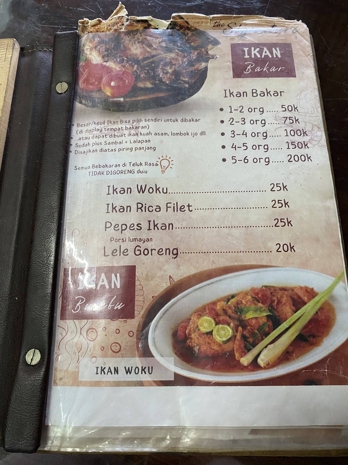 Ikan Bakar Teluk Rasa меню