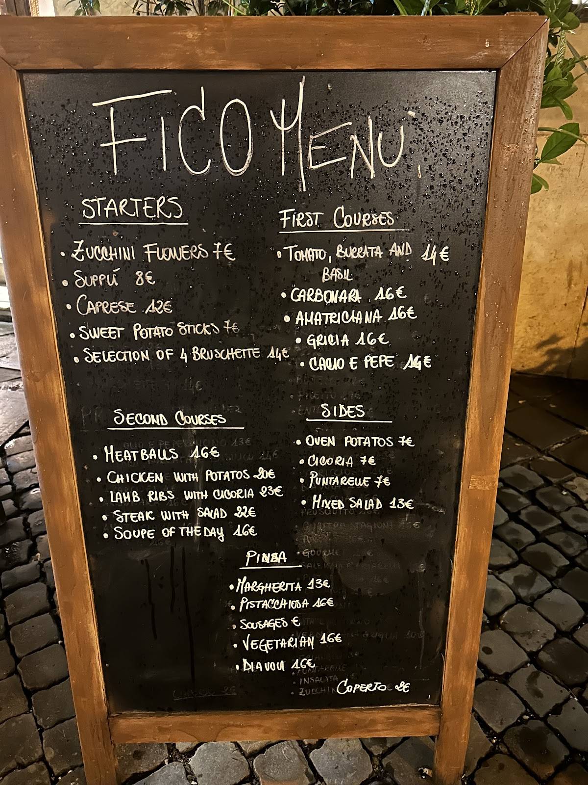 Il Fico Ristorante - Monte Giordano меню