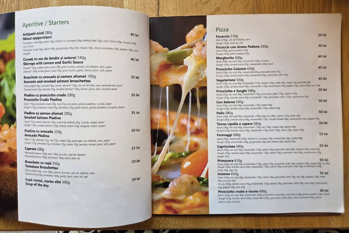 Insieme Ristorante меню