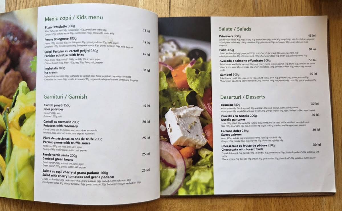 Insieme Ristorante меню