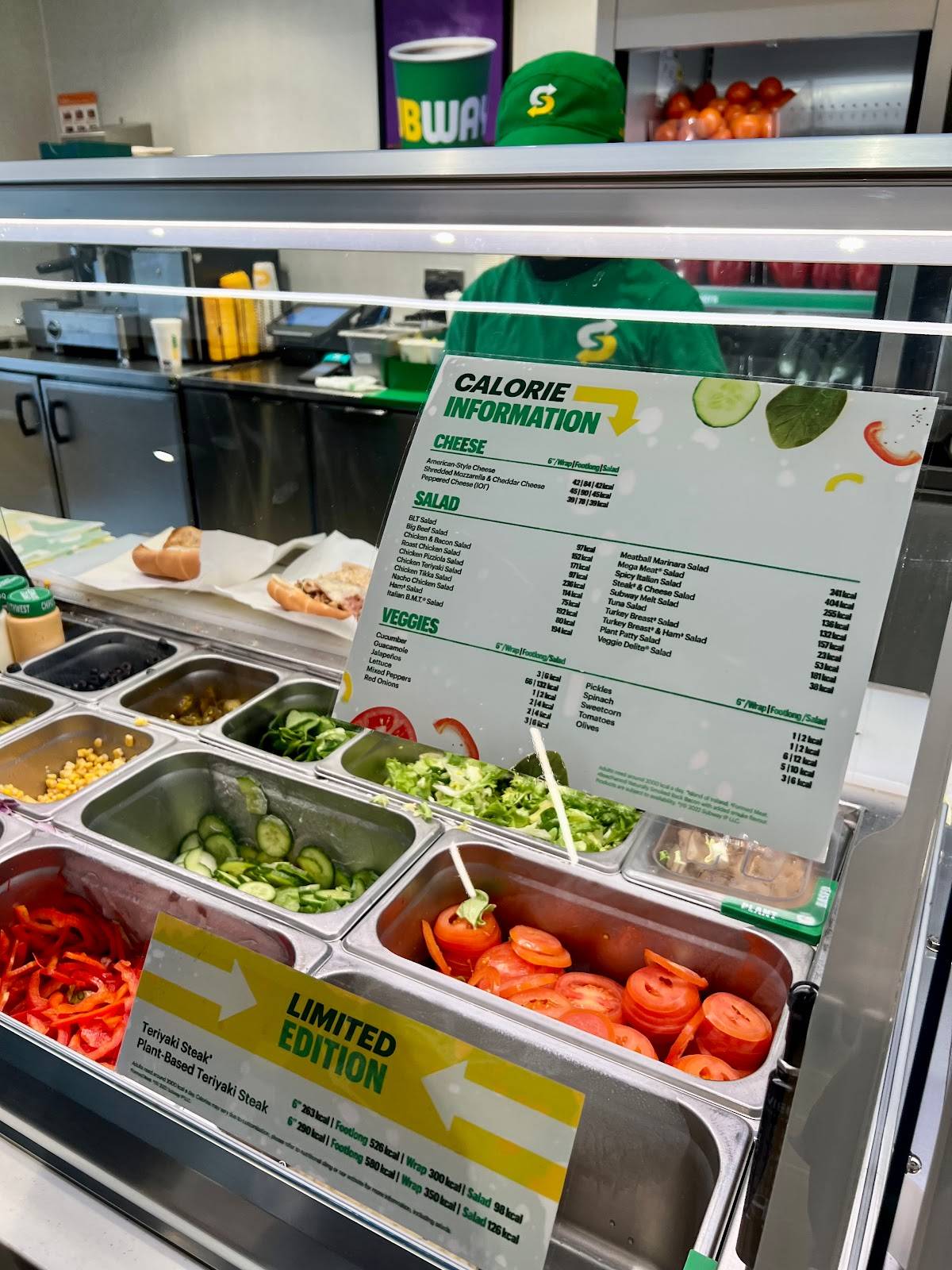 Subway меню