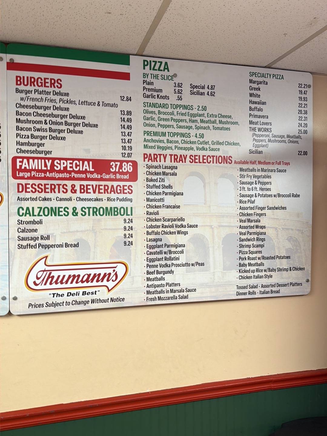 Italian Connection Pizza меню