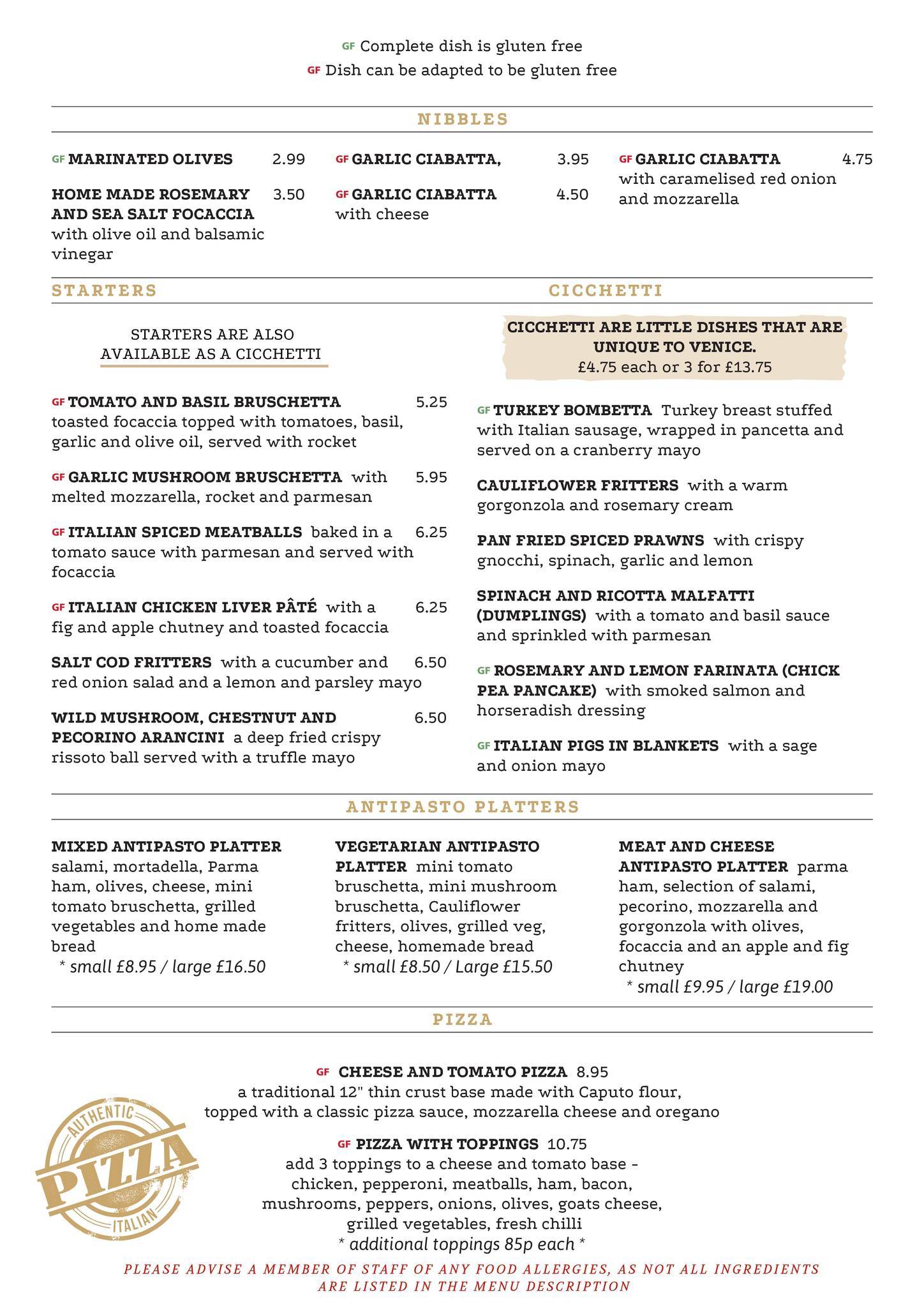 Italian Market Kitchen меню