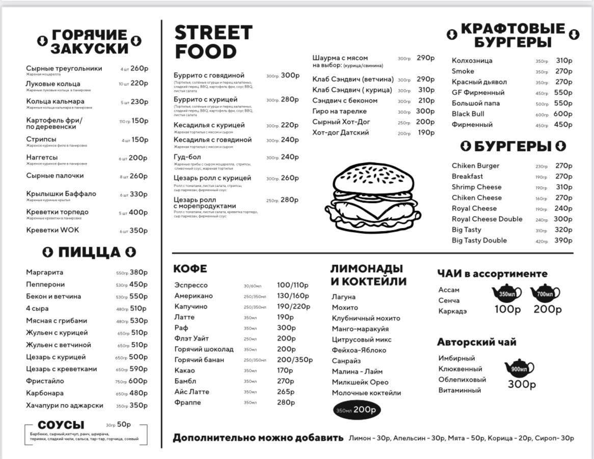 Вкусно Тут меню