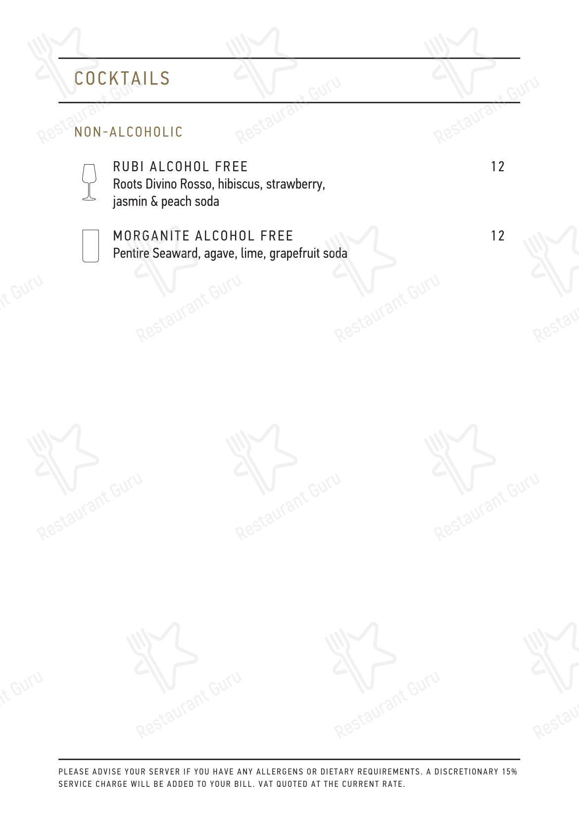 Крафт меню паба и бара JOIA Rooftop Bar