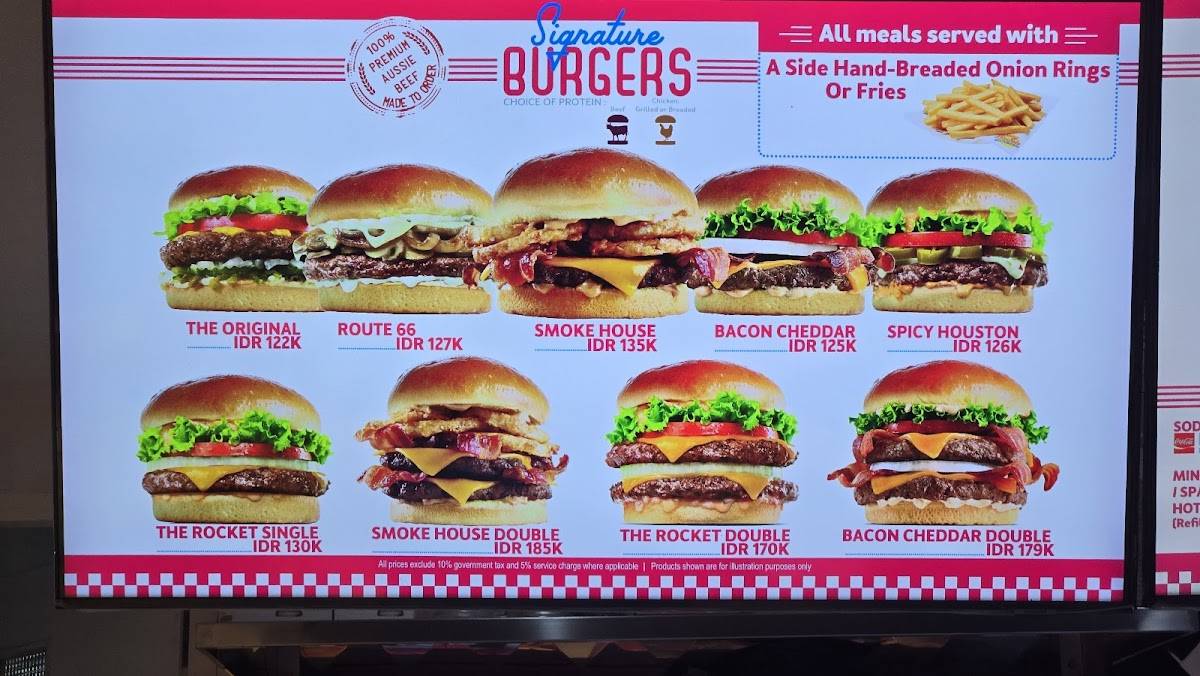 Johnny Rockets меню