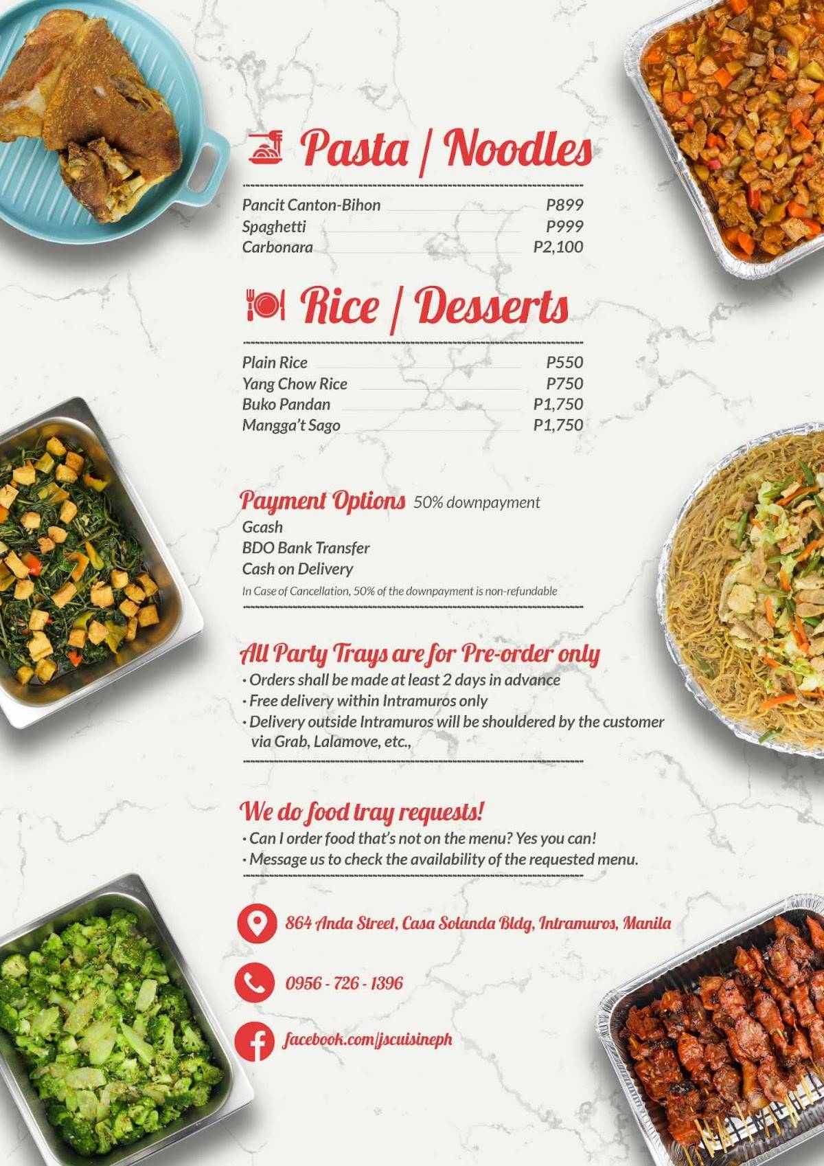 J's Cuisine меню