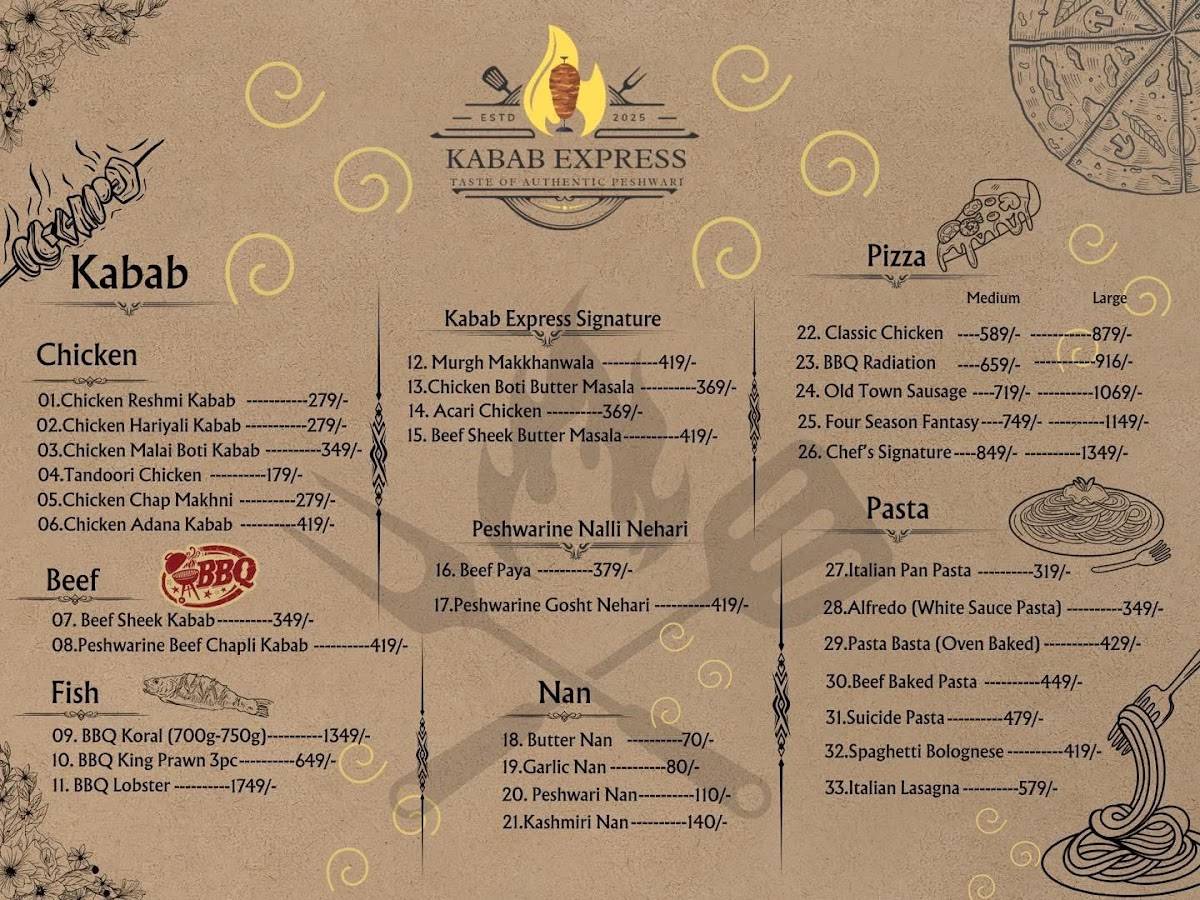 Kabab Express меню
