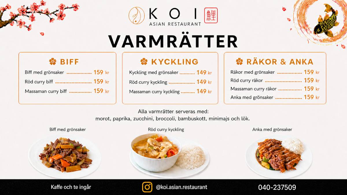 Koi Sushi меню