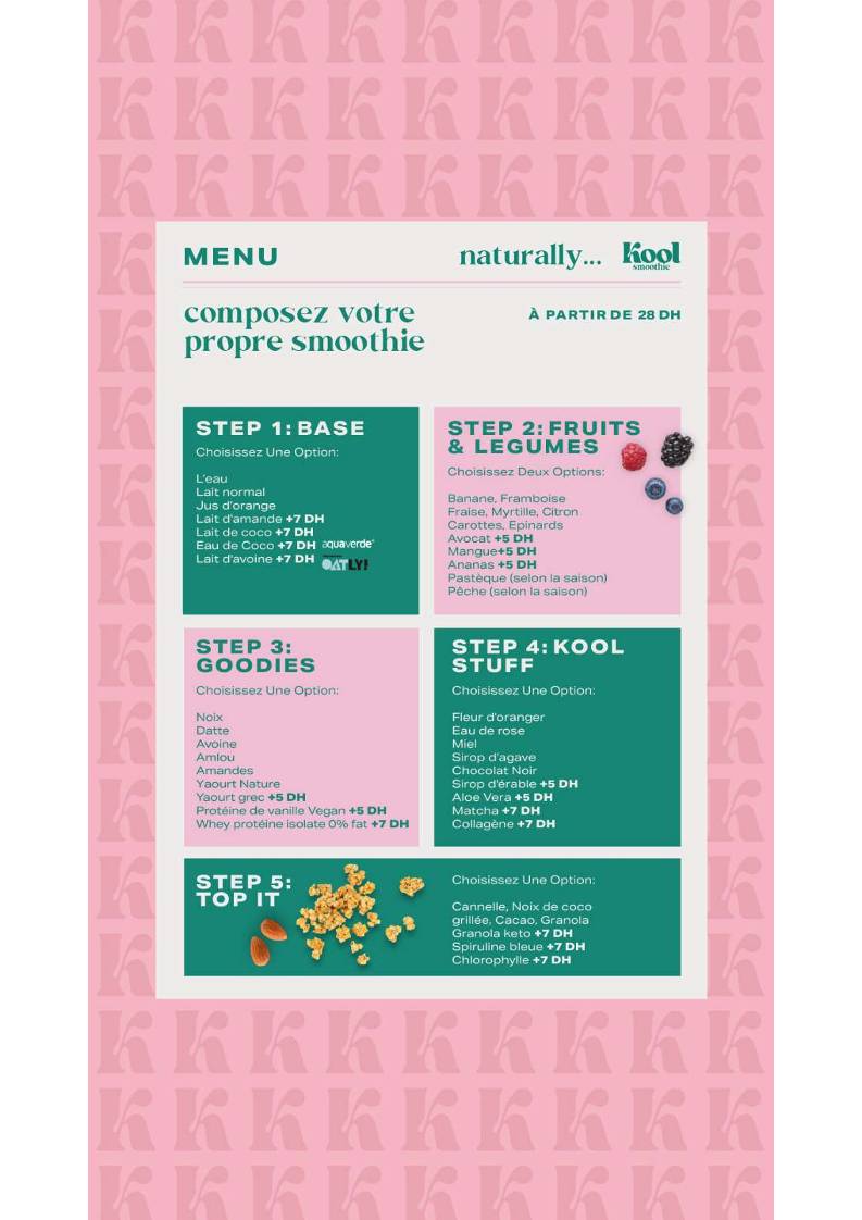 Kool Smoothie Almelia меню