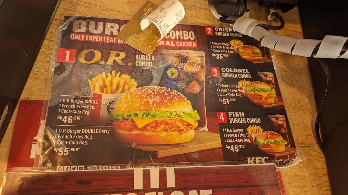 KFC меню