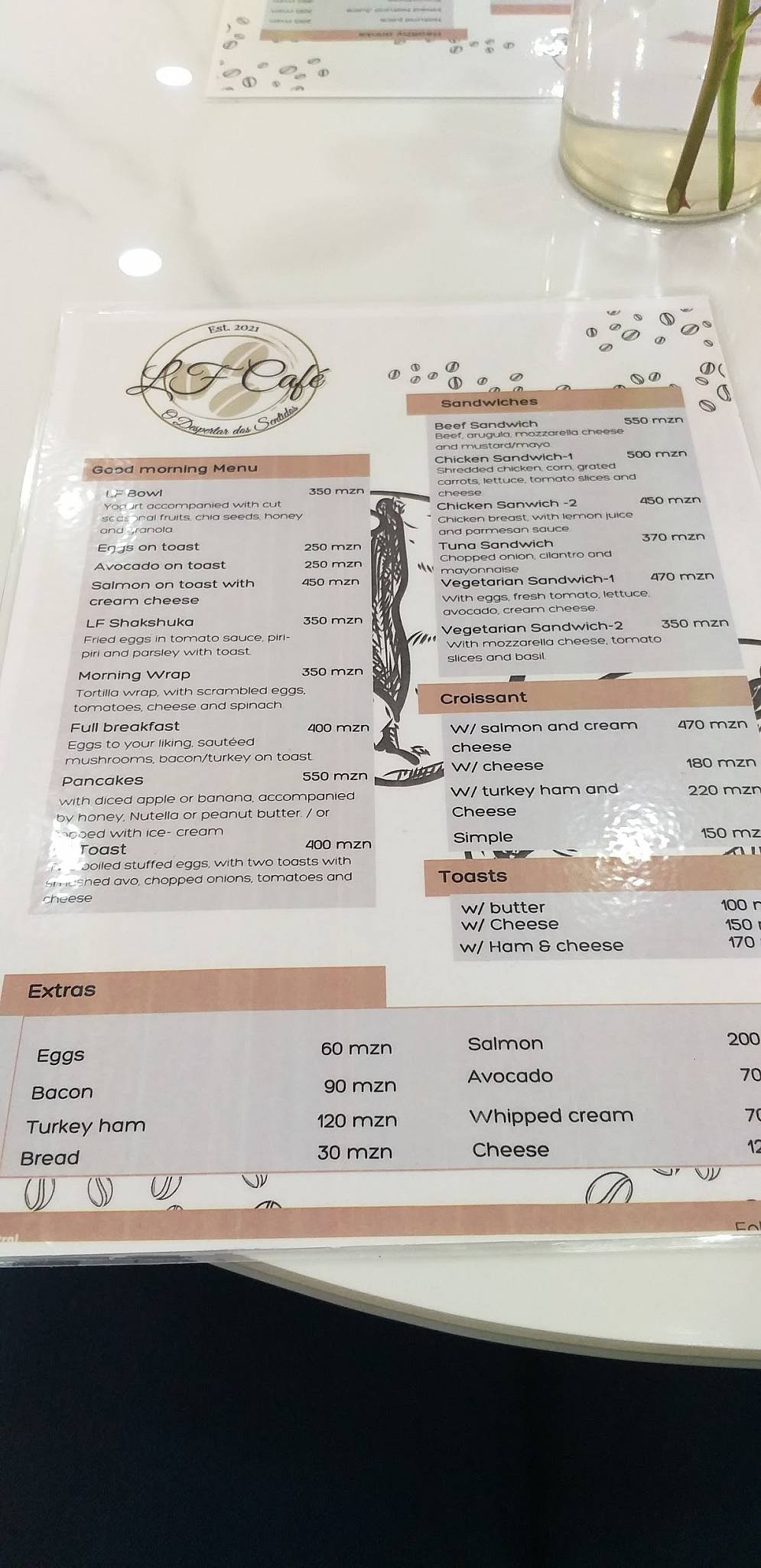 LF Café меню