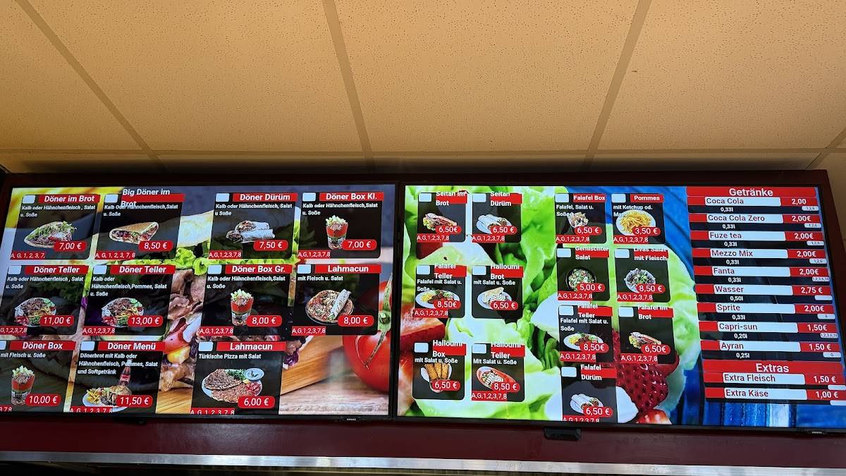 LIVAS Döner меню