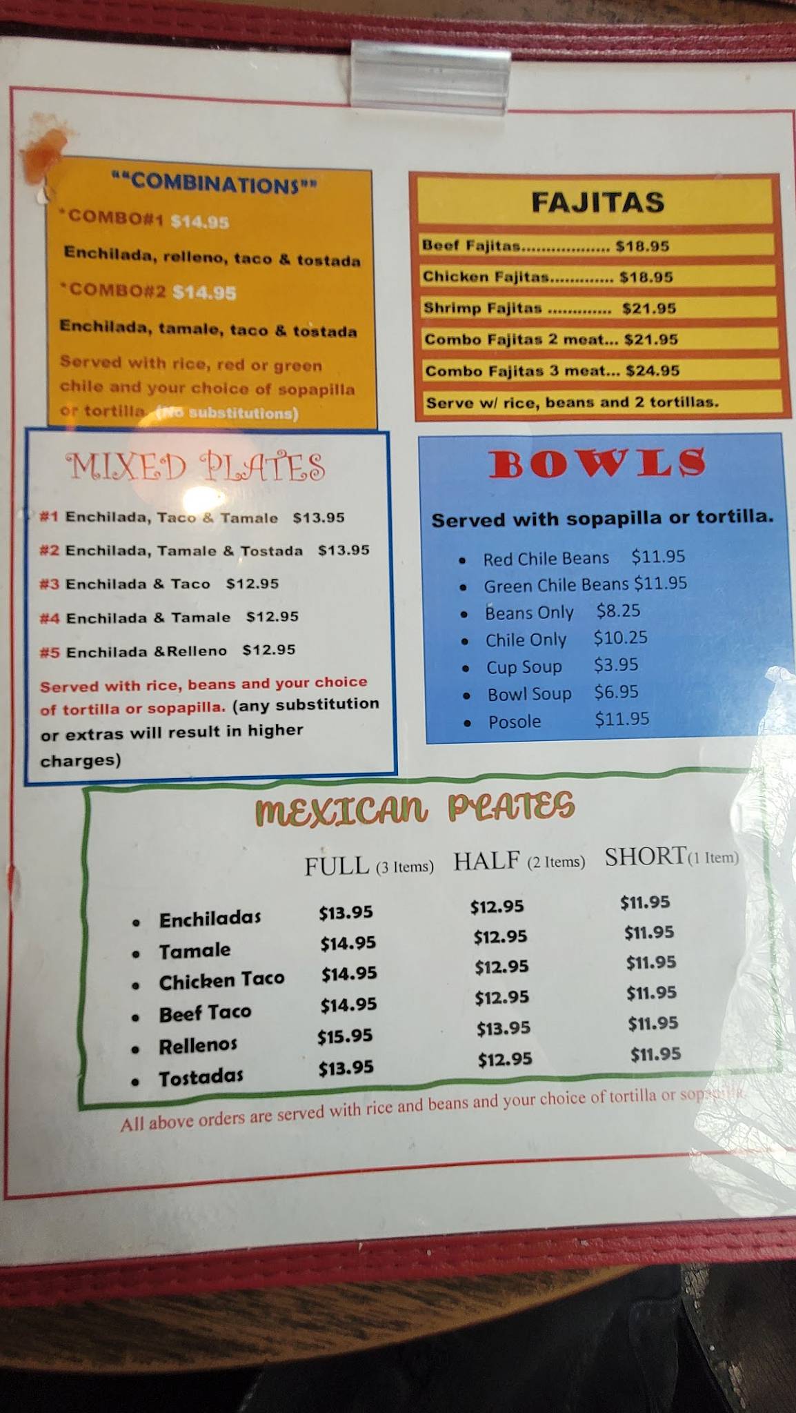La Barraca Restaurant Mexican • Tex-Mex меню