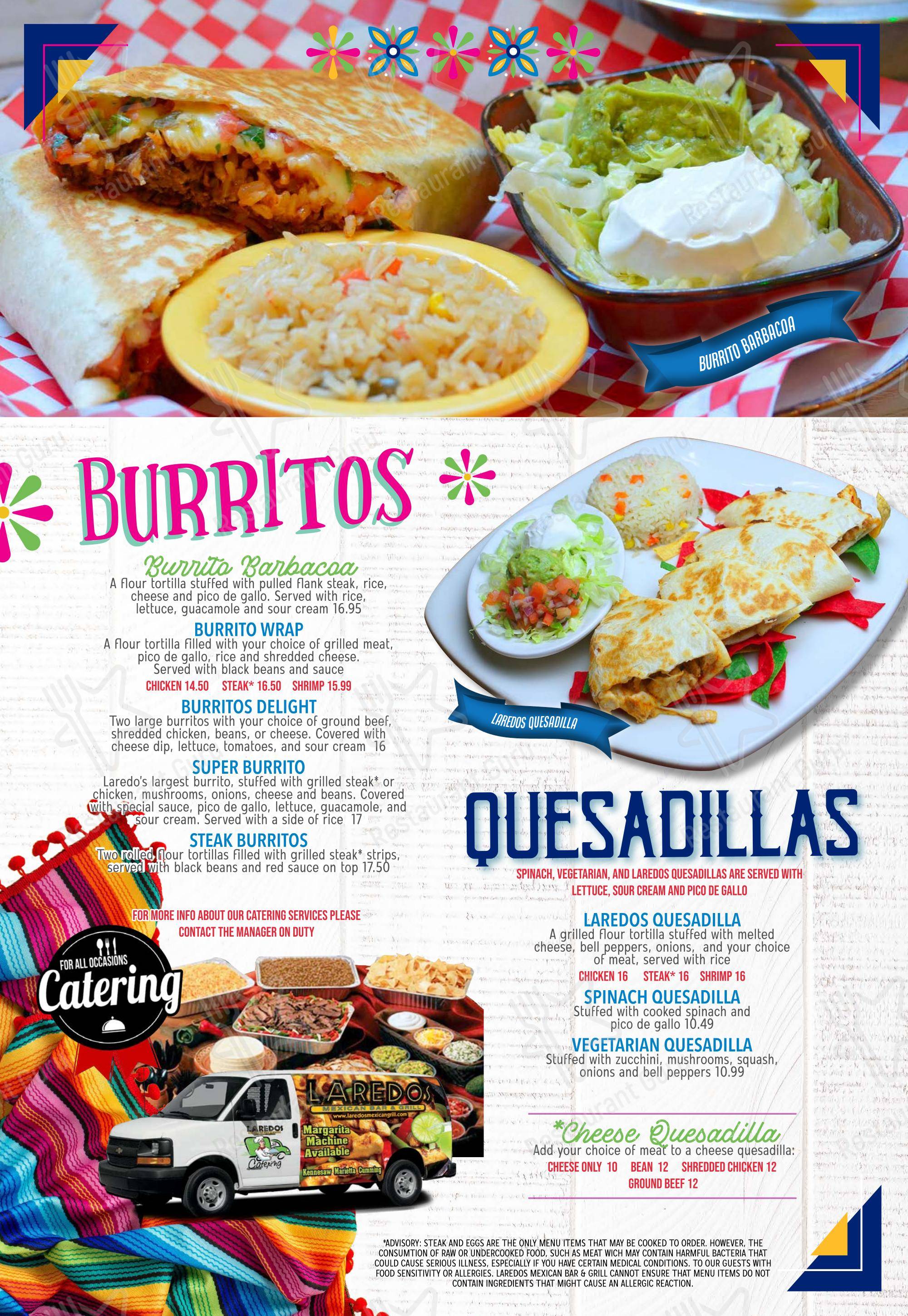 Меню напитков ресторана Laredo Mexican Restaurant в Старке