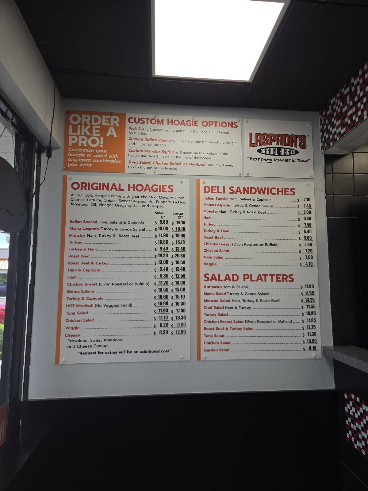 Laspada's Original Hoagies - Boca Raton меню
