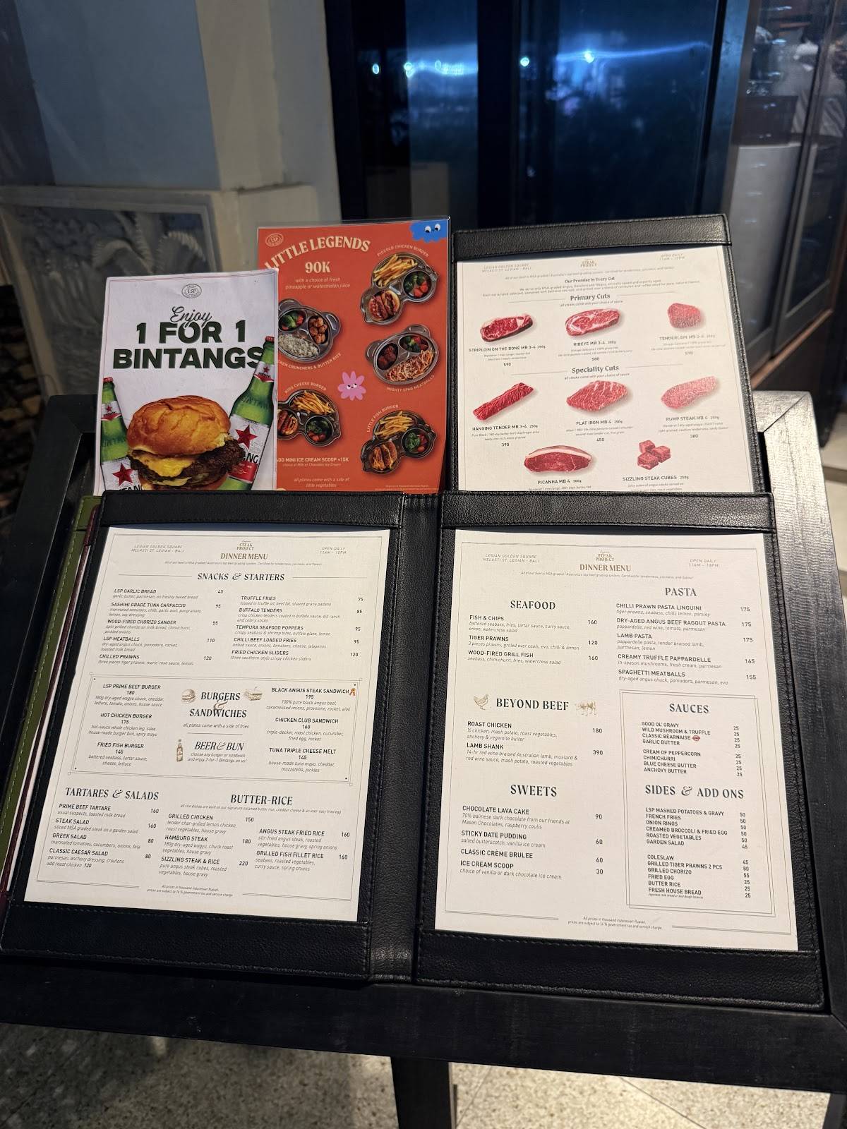 Legian Steak Project меню