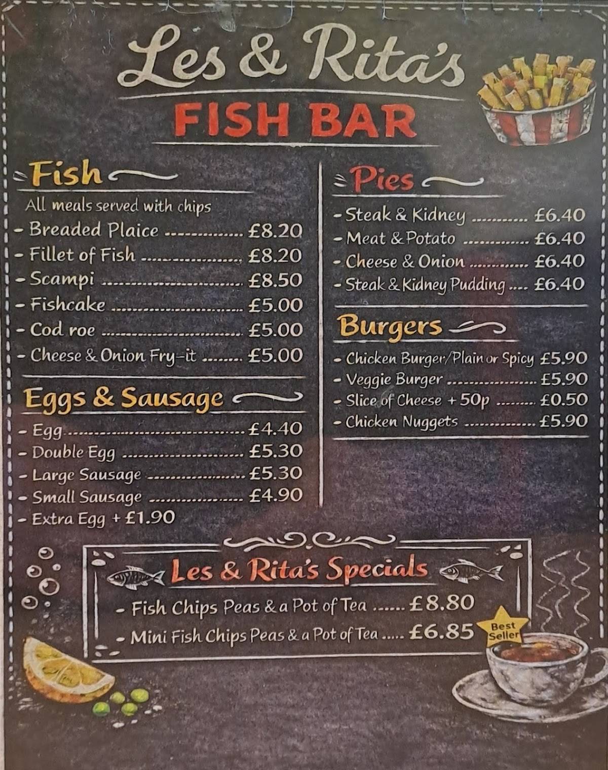 Les & Rita's Fish Bar меню
