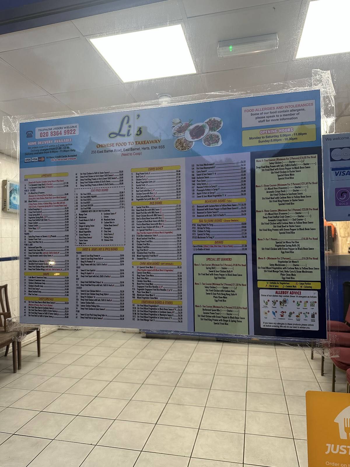 Li’s Chinese Food меню