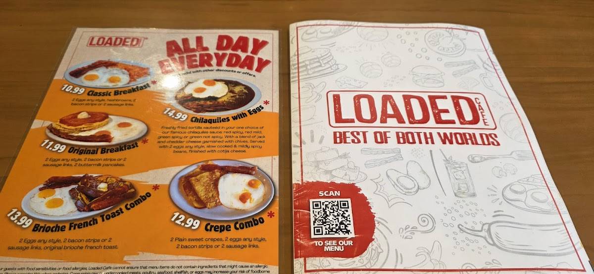 Loaded Cafe Restaurants Bellflower меню