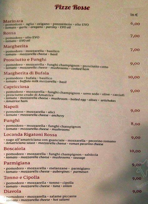 Rigatoni Cafe' меню