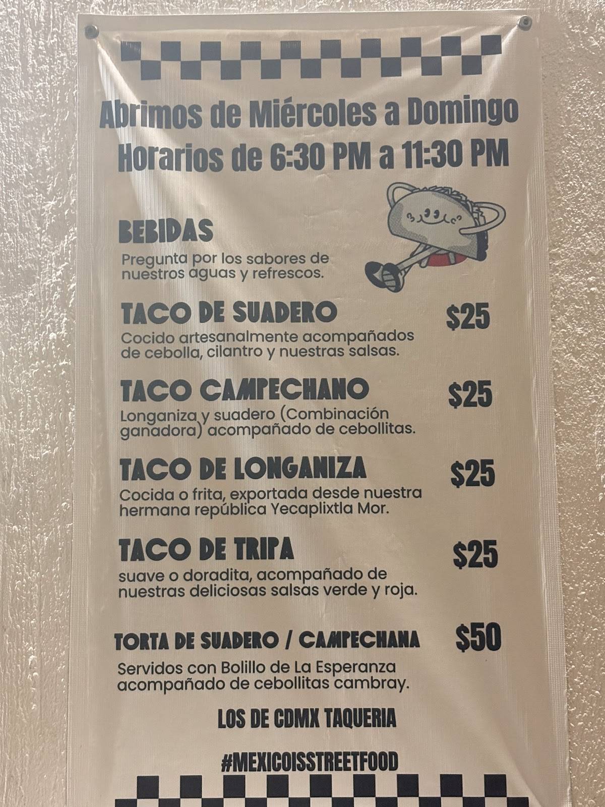 Los de CDMX меню