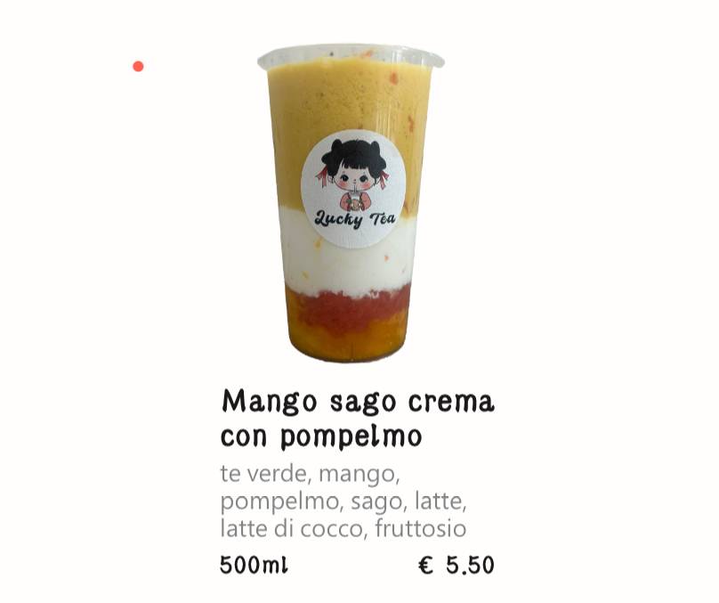 Lucky Poke e Bubble Tea меню