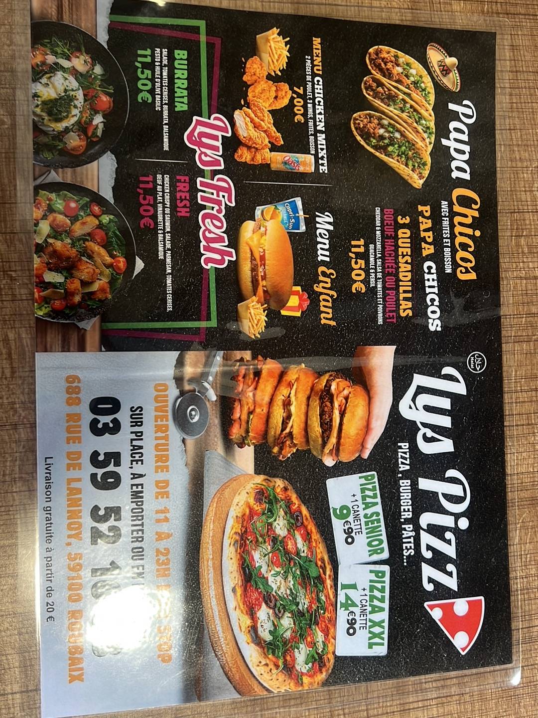 Lys Pizz меню