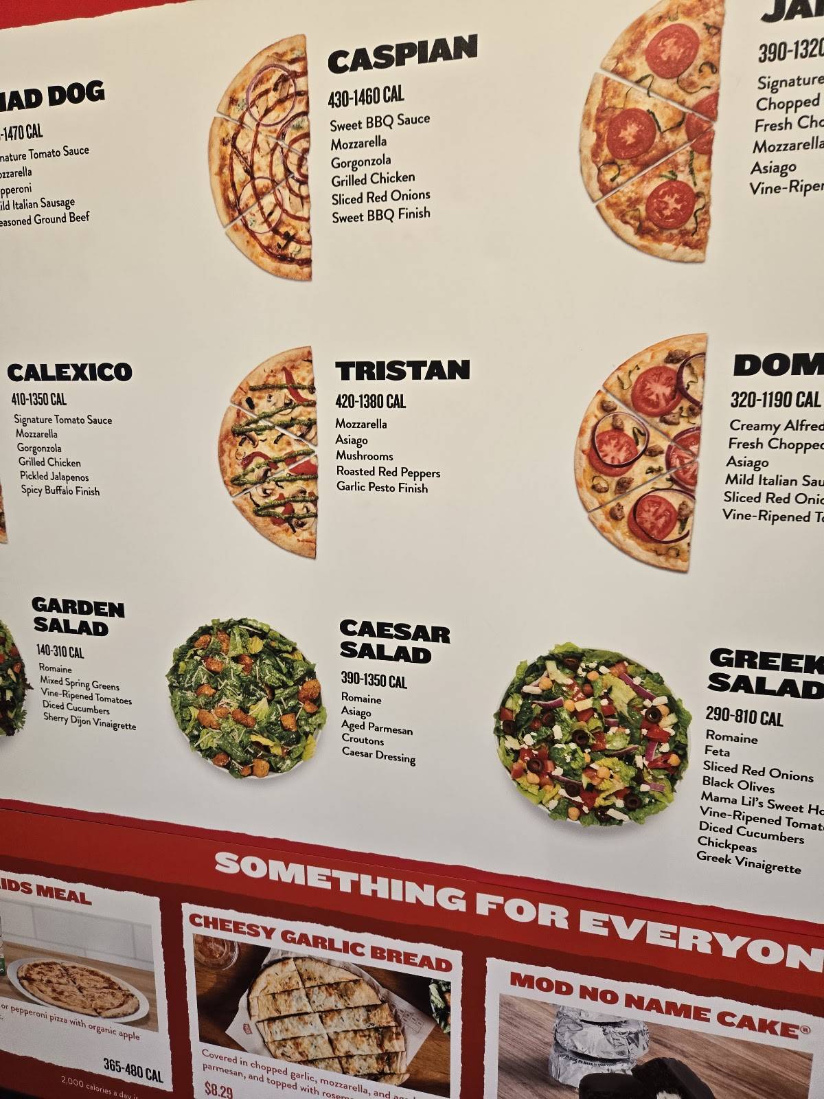 MOD Pizza меню