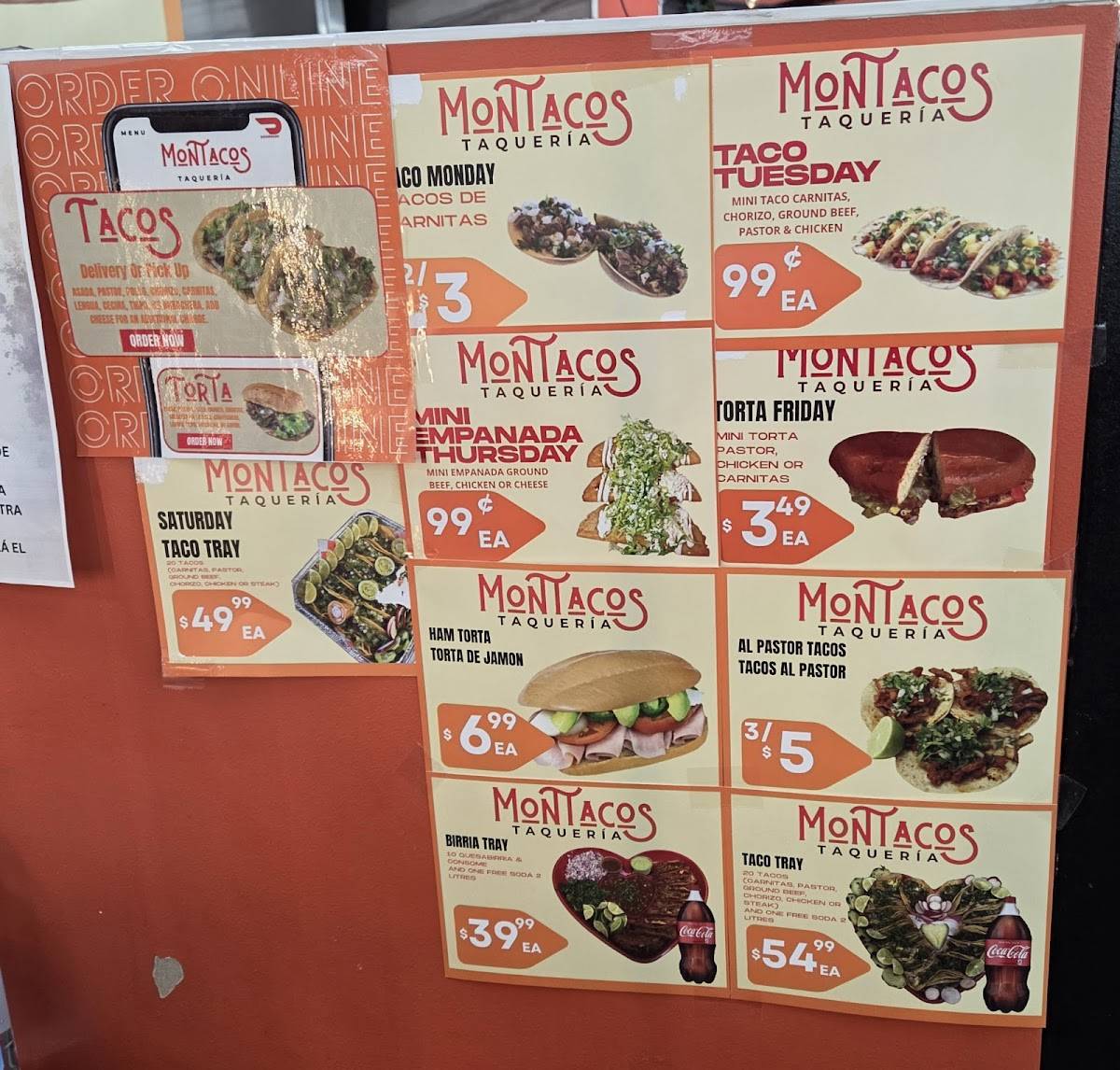 MONTACOS меню