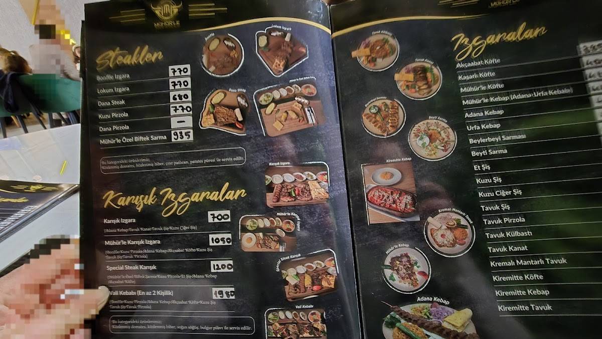 MÜHÜR'LE RESTORAN меню