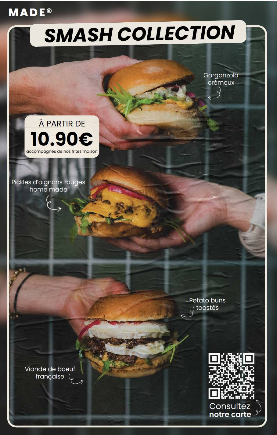 Made Burger Rennes меню
