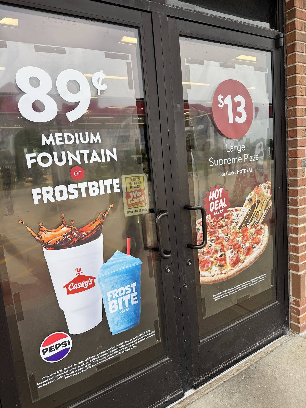 Casey's меню