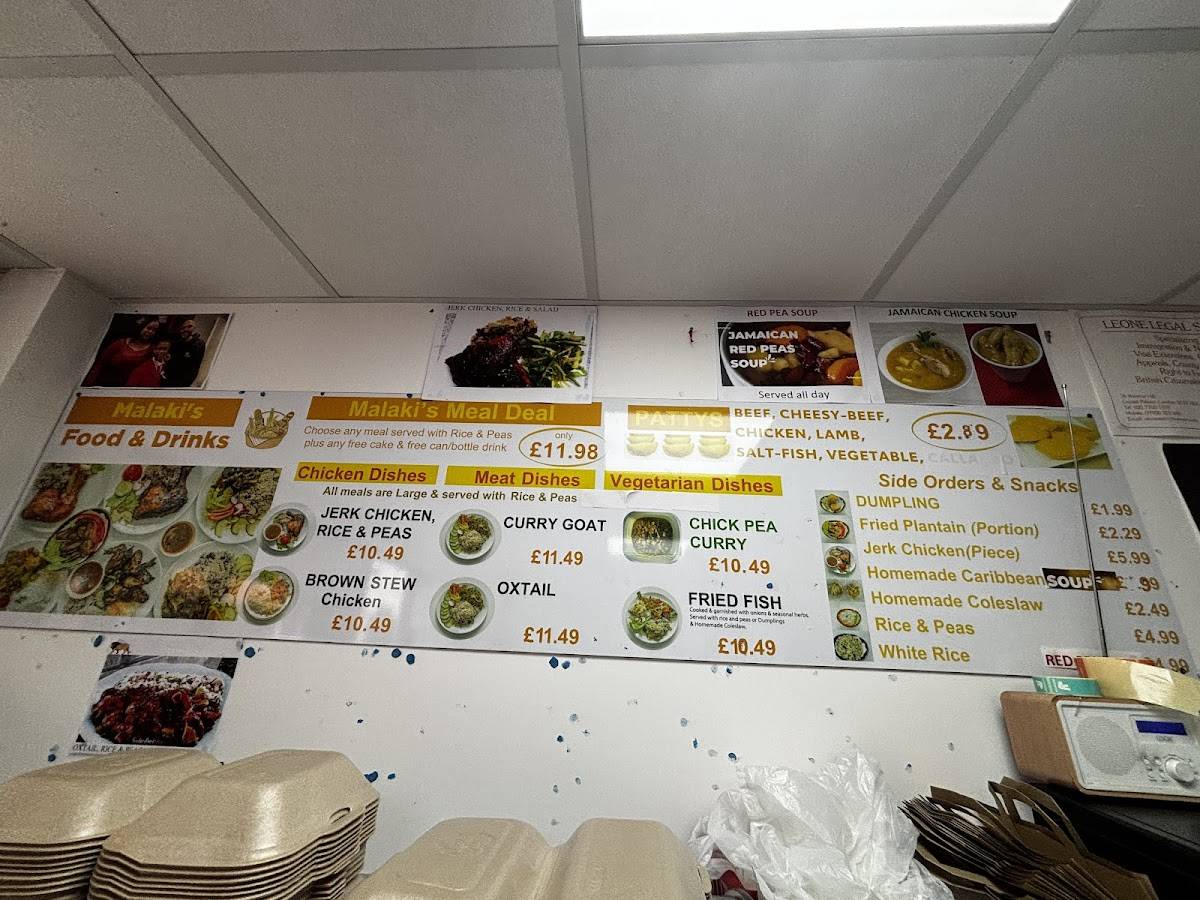 Malaki’s Food & Drinks меню