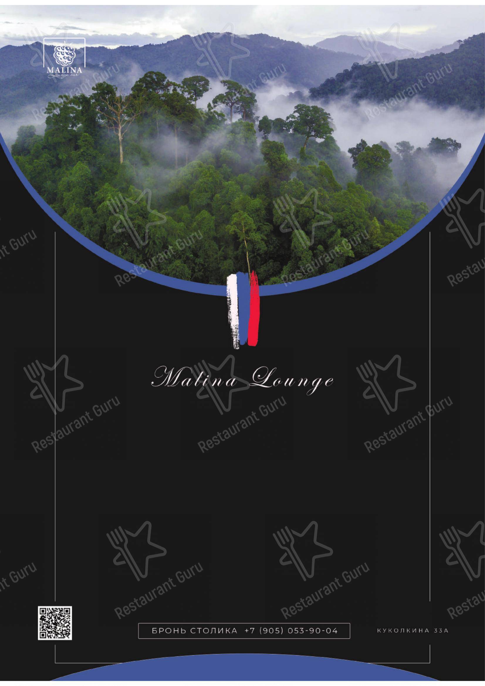 Malina lounge в Воронеже - 菜单