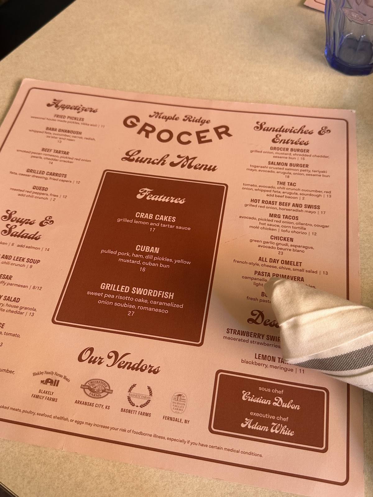 Maple Ridge Grocer меню