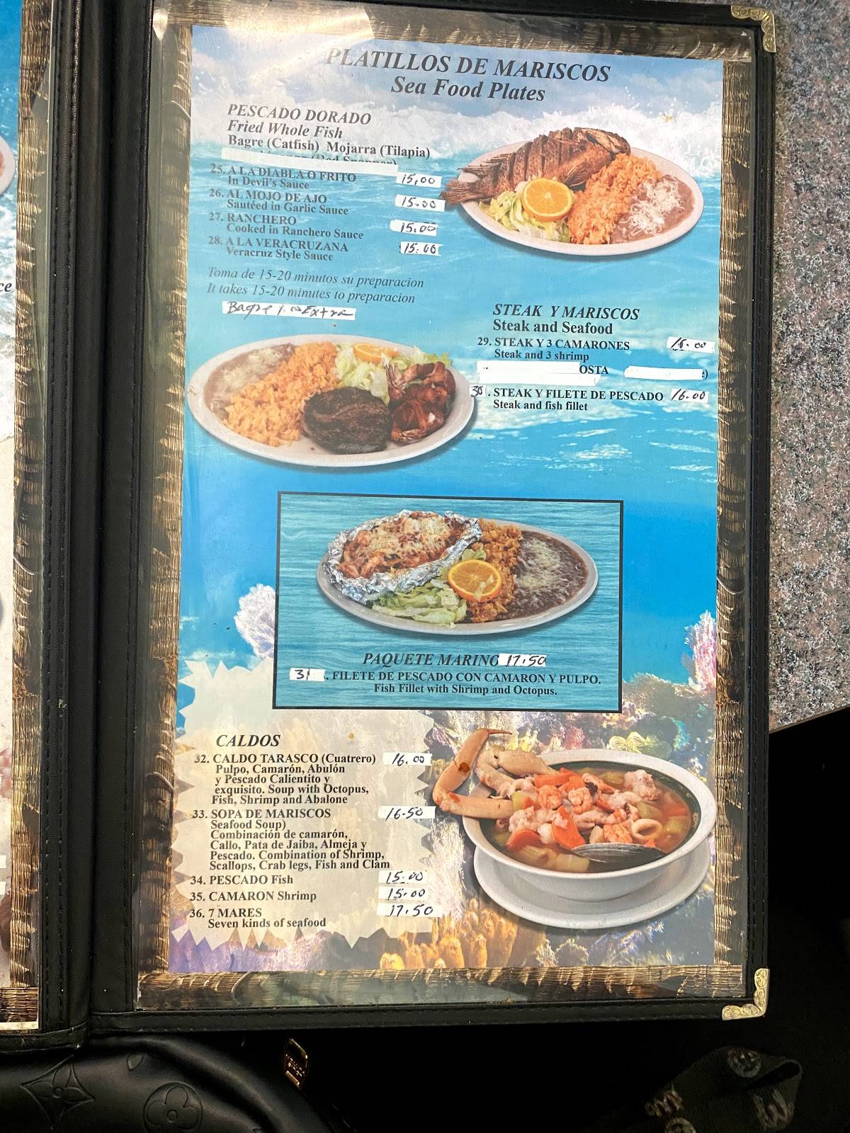 Mariscolandia Seafood Restaurant меню