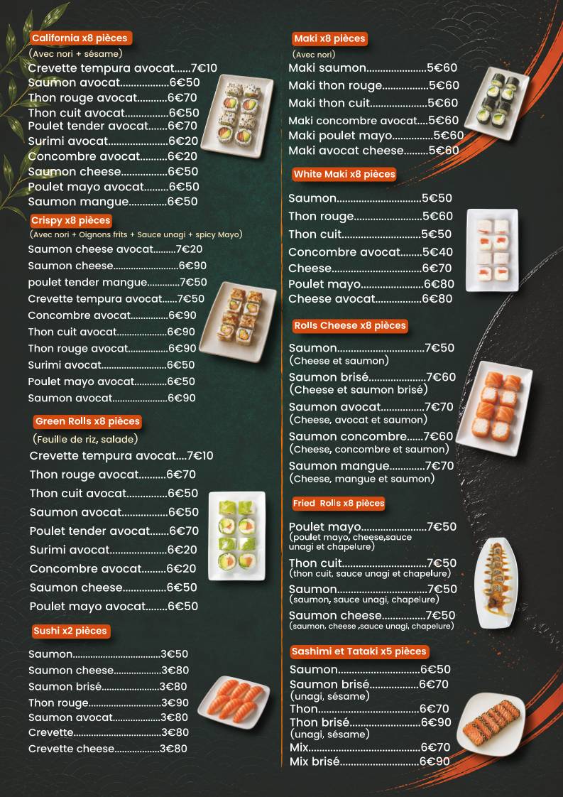 Miko SUSHI ROUBAIX меню