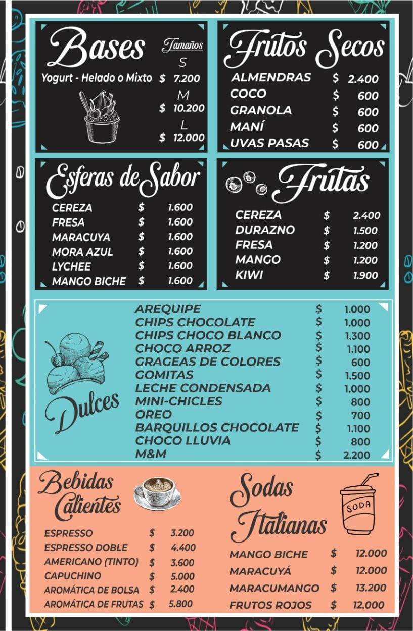 Mio Gelato Riosucio меню