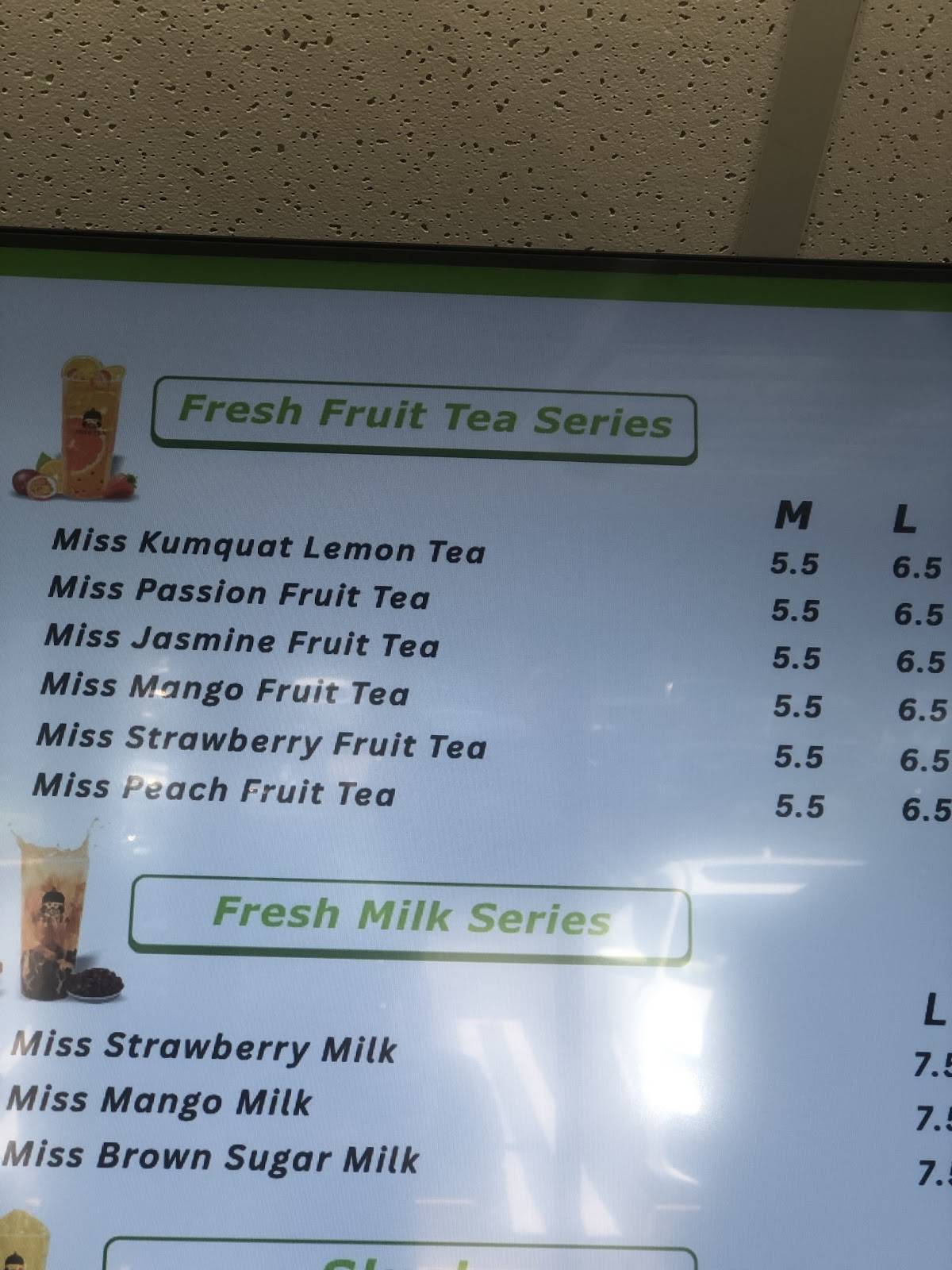 Miss Tea & Tacos меню