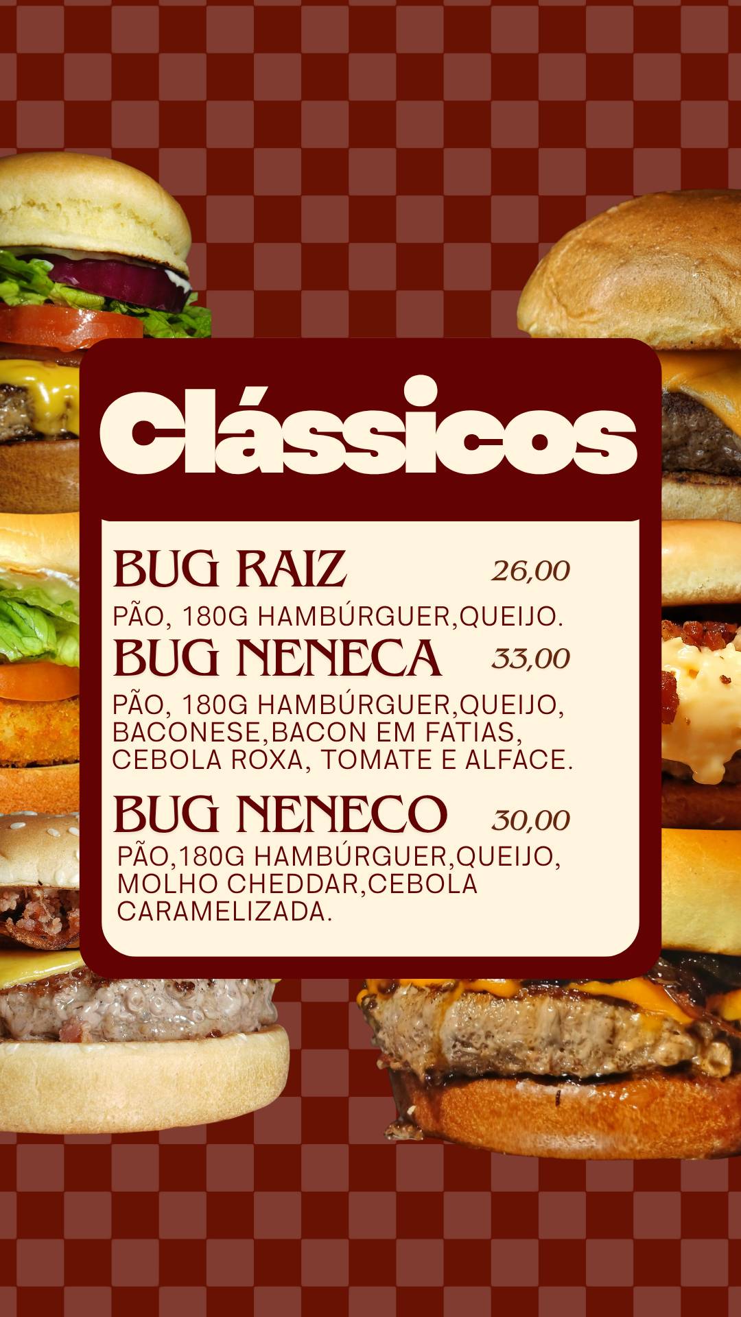 NENECOS BURGERS меню